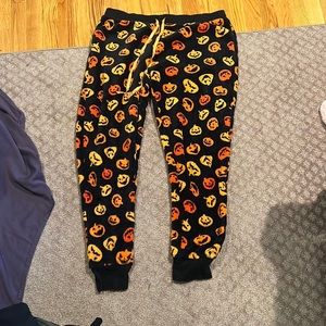 pumpkin fuzzy pj pants